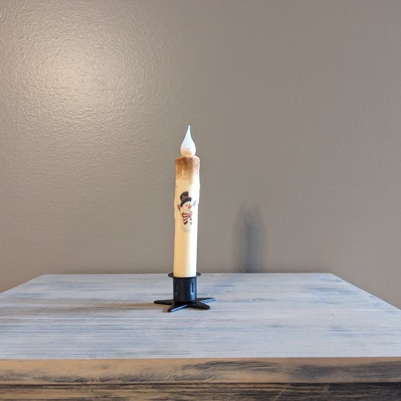 Candle Hand-Dipped Snowman Cinnamon - Picture 4 of 4